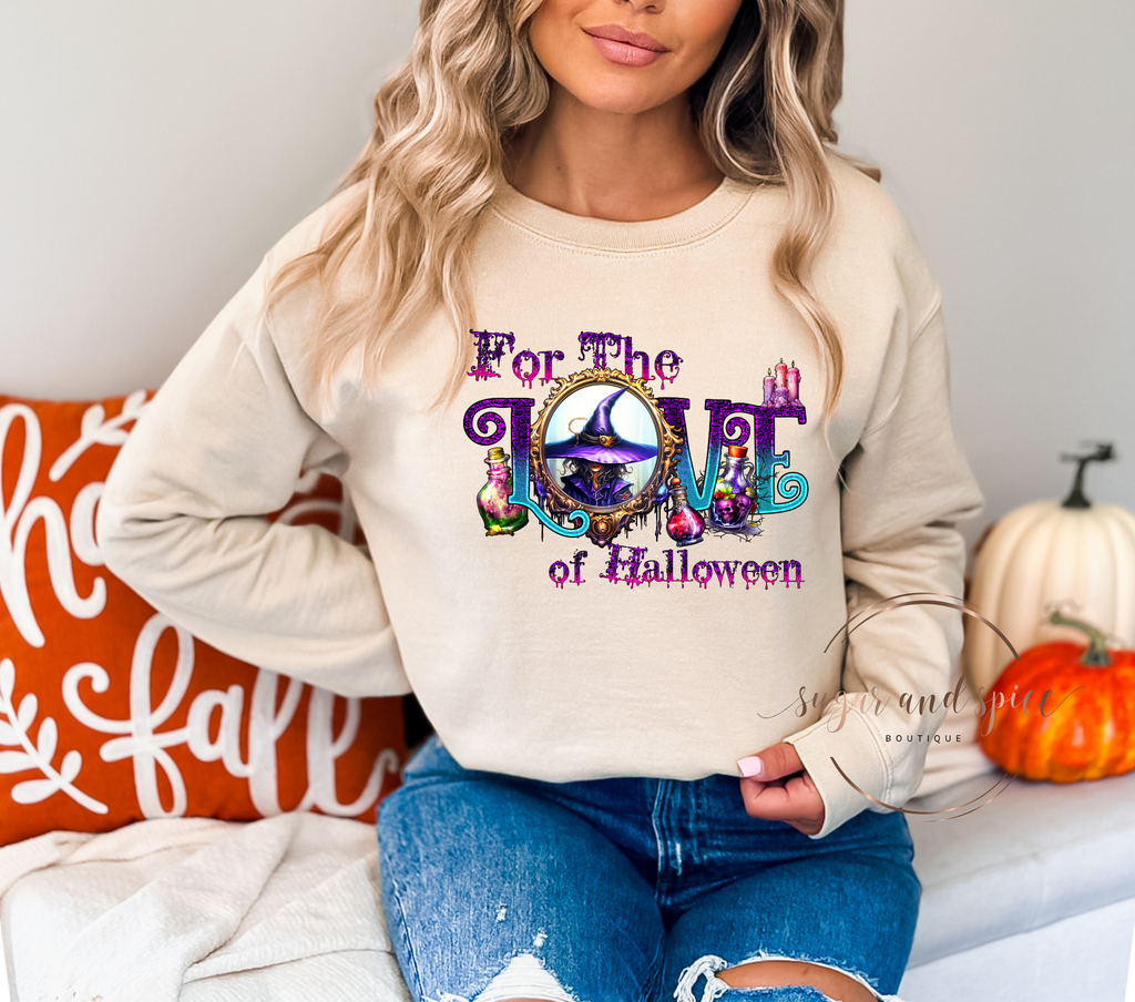 For the Love of Halloween Crewneck Sweatshirt