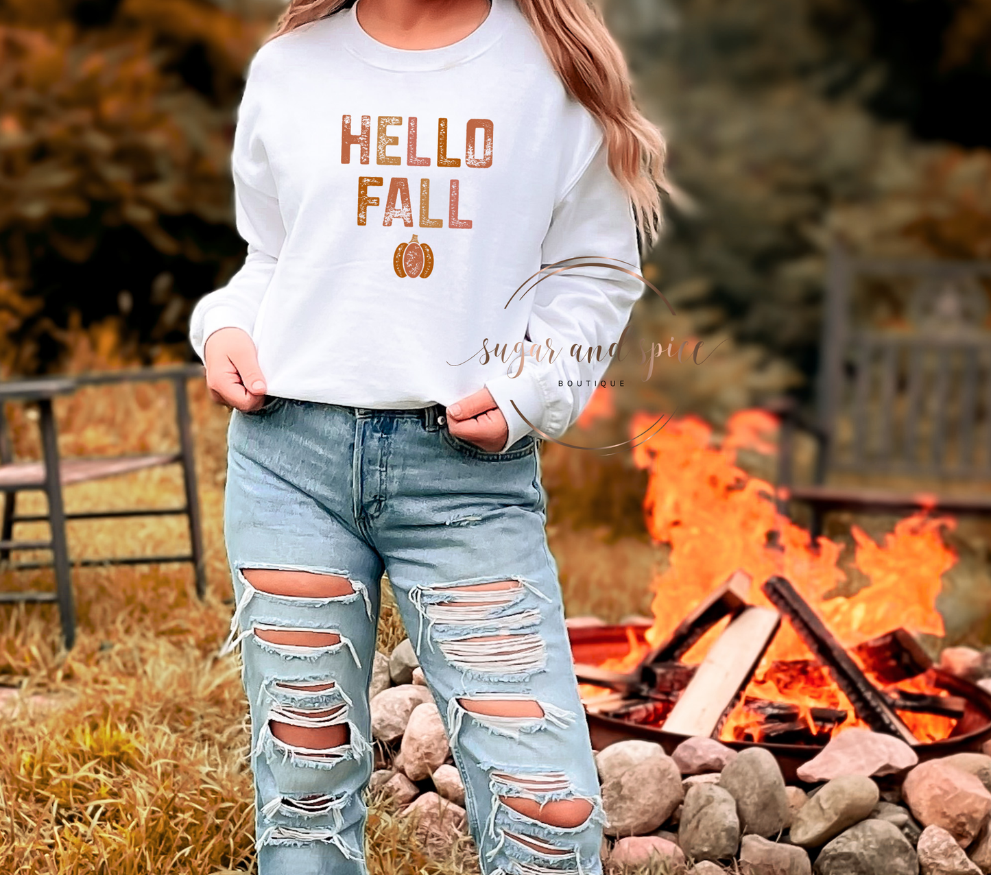 Hello Fall Crewneck Sweatshirt