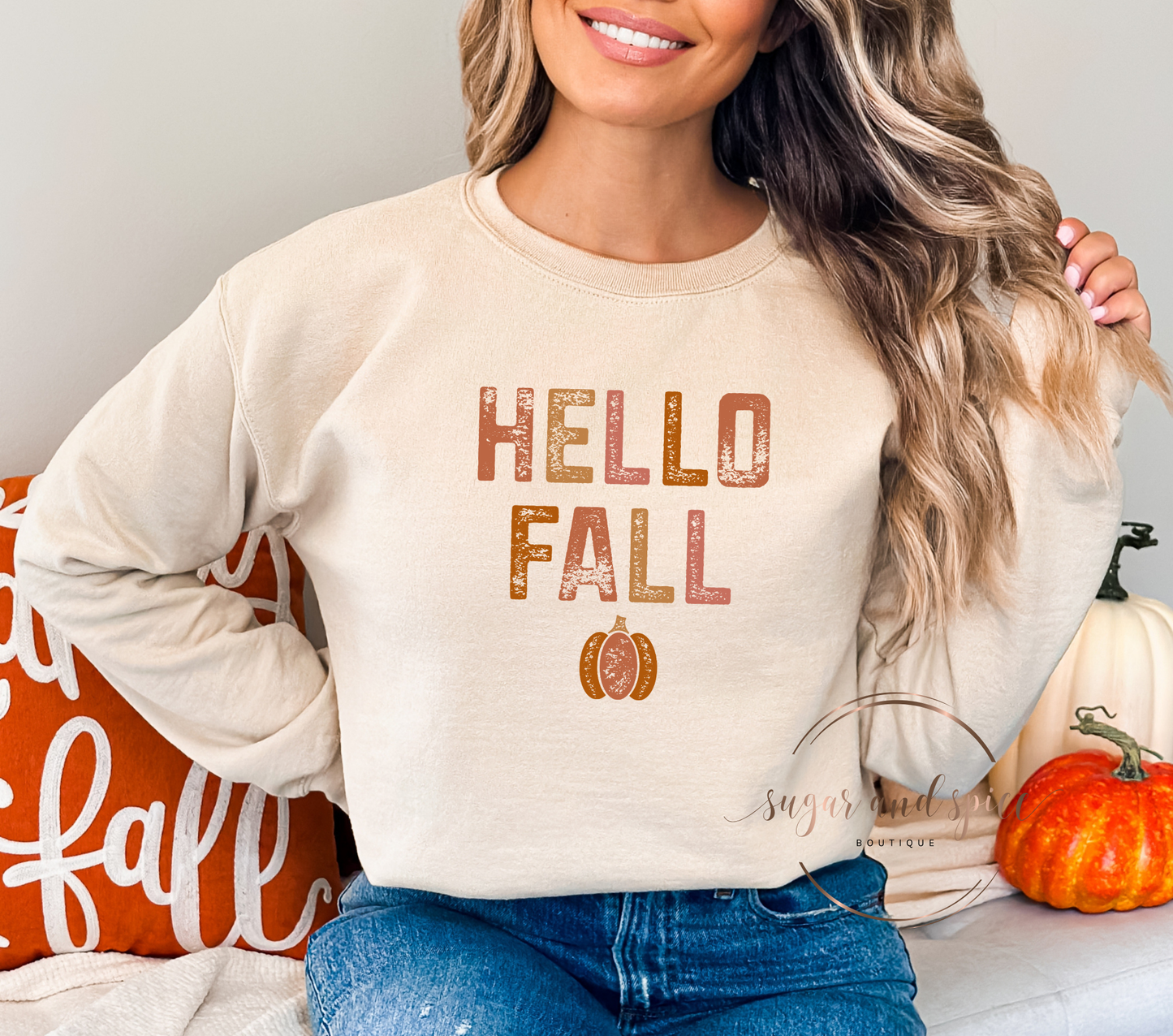 Hello Fall Crewneck Sweatshirt