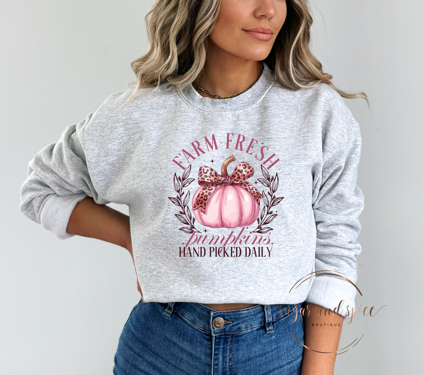 Farm Fresh Pumpkins Crewneck Sweatshirt