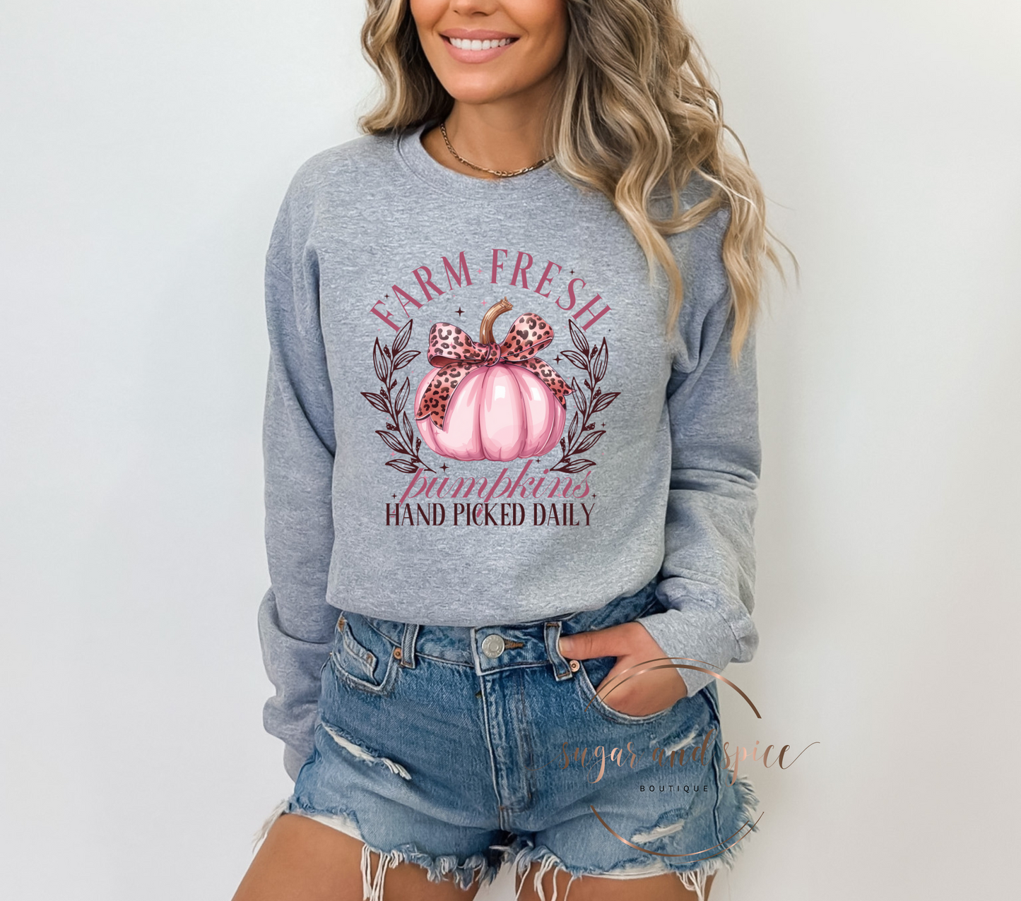 Farm Fresh Pumpkins Crewneck Sweatshirt