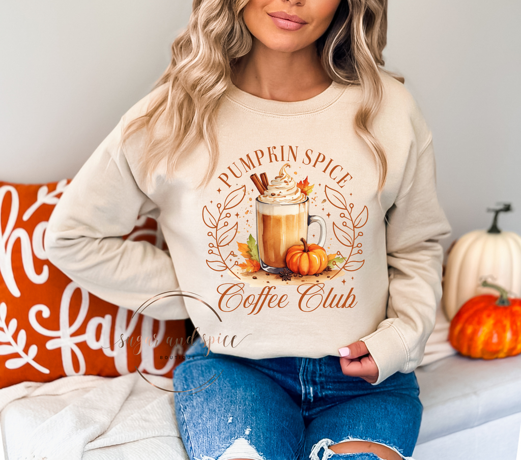 Pumpkin Spice Coffee Club Crewneck Sweatshirt