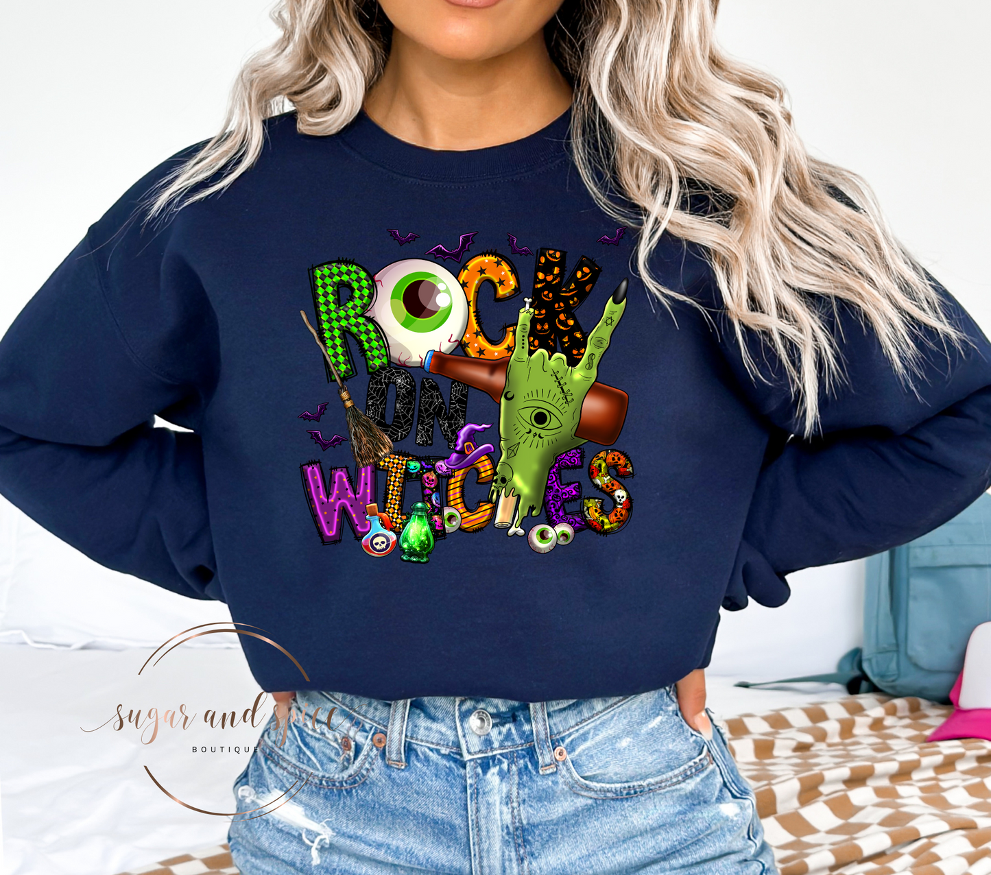 Rock on Witches Crewneck Sweatshirt