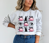 Witches and Pink Pumpkins Crewneck Sweatshirt