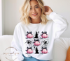 Witches and Pink Pumpkins Crewneck Sweatshirt